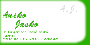 aniko jasko business card